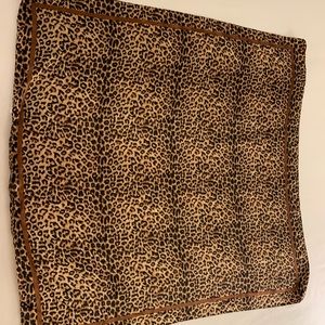 Cheetah print silk headscarf